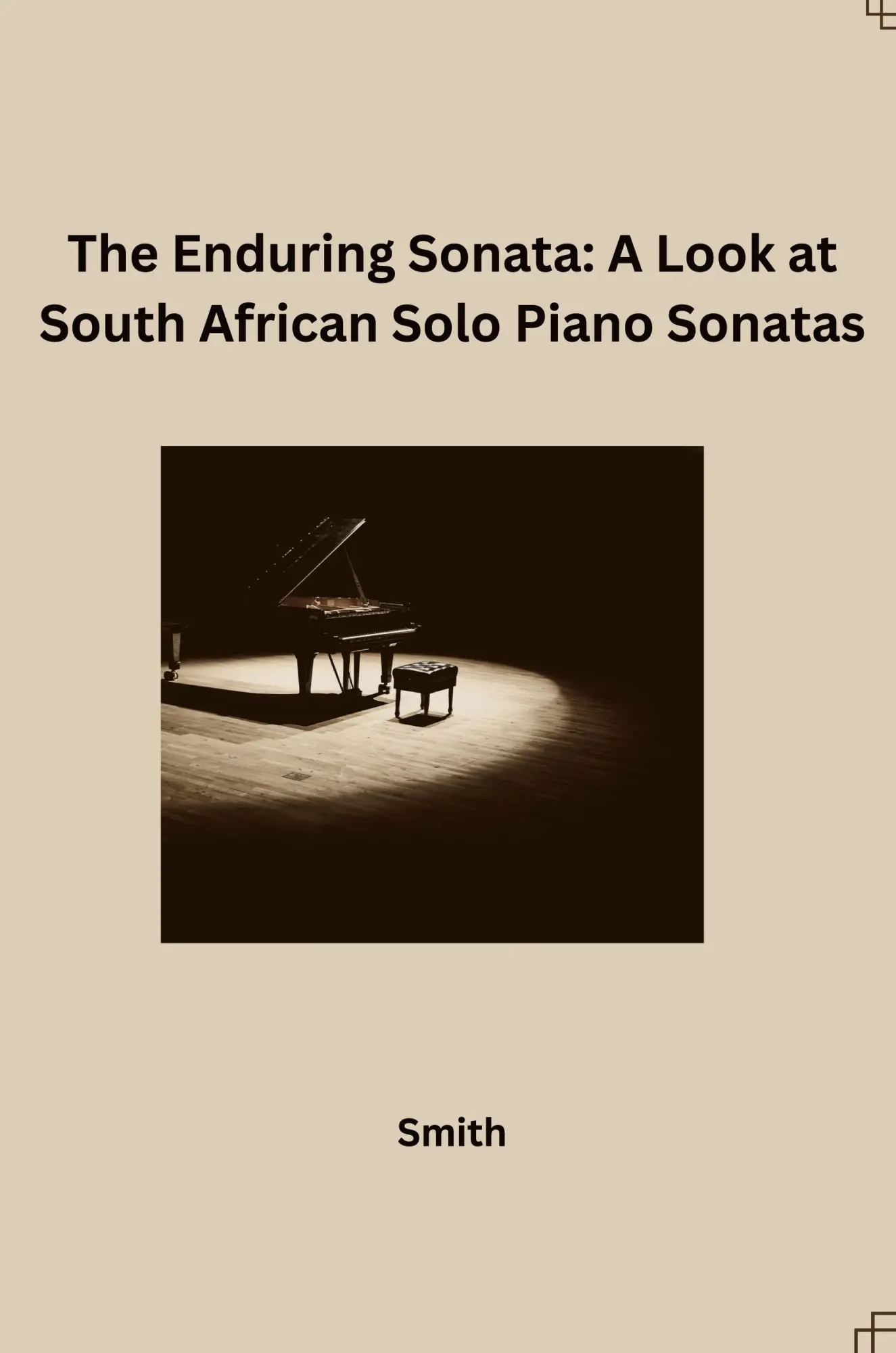 The Enduring Sonata A Look at South African Solo Piano Sonatas - Smith Kartoniert (TB)