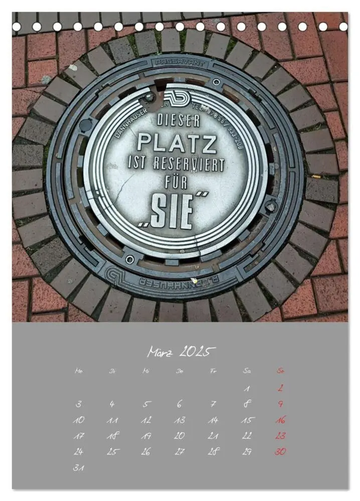 Bild: 9783435951321 | Faszination Kanaldeckel (Tischkalender 2025 DIN A5 hoch), CALVENDO...