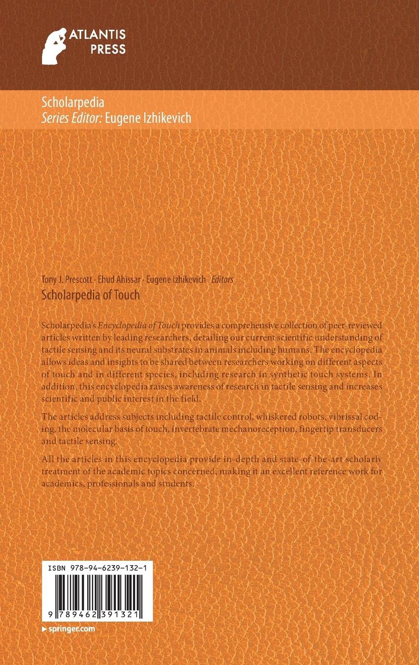Rückseite: 9789462391321 | Scholarpedia of Touch | Tony Prescott (u. a.) | Buch | xxii | Englisch