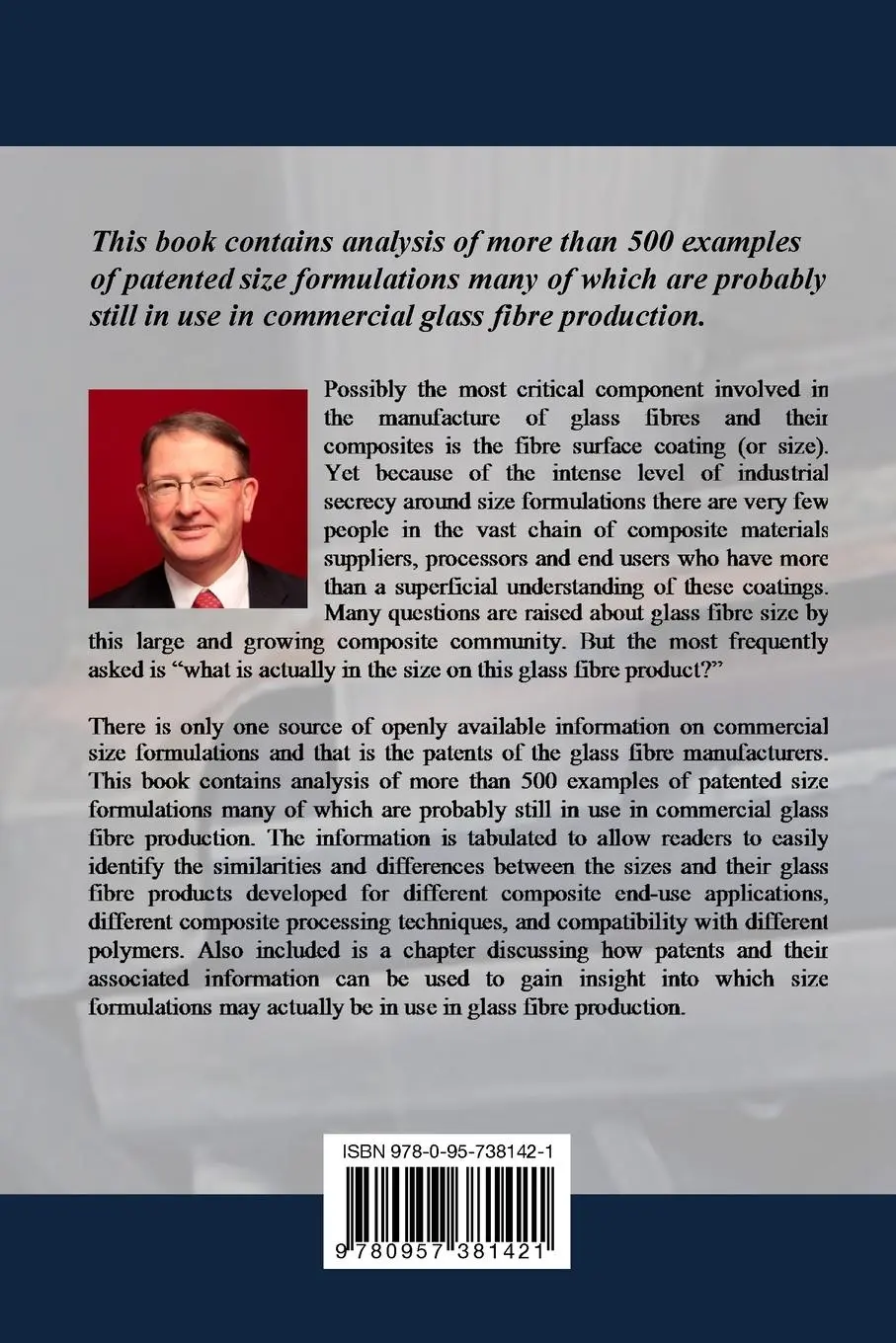 Rückseite: 9780957381421 | Glass Fibre Sizing | A Review of Size Formulation Patents | Thomason