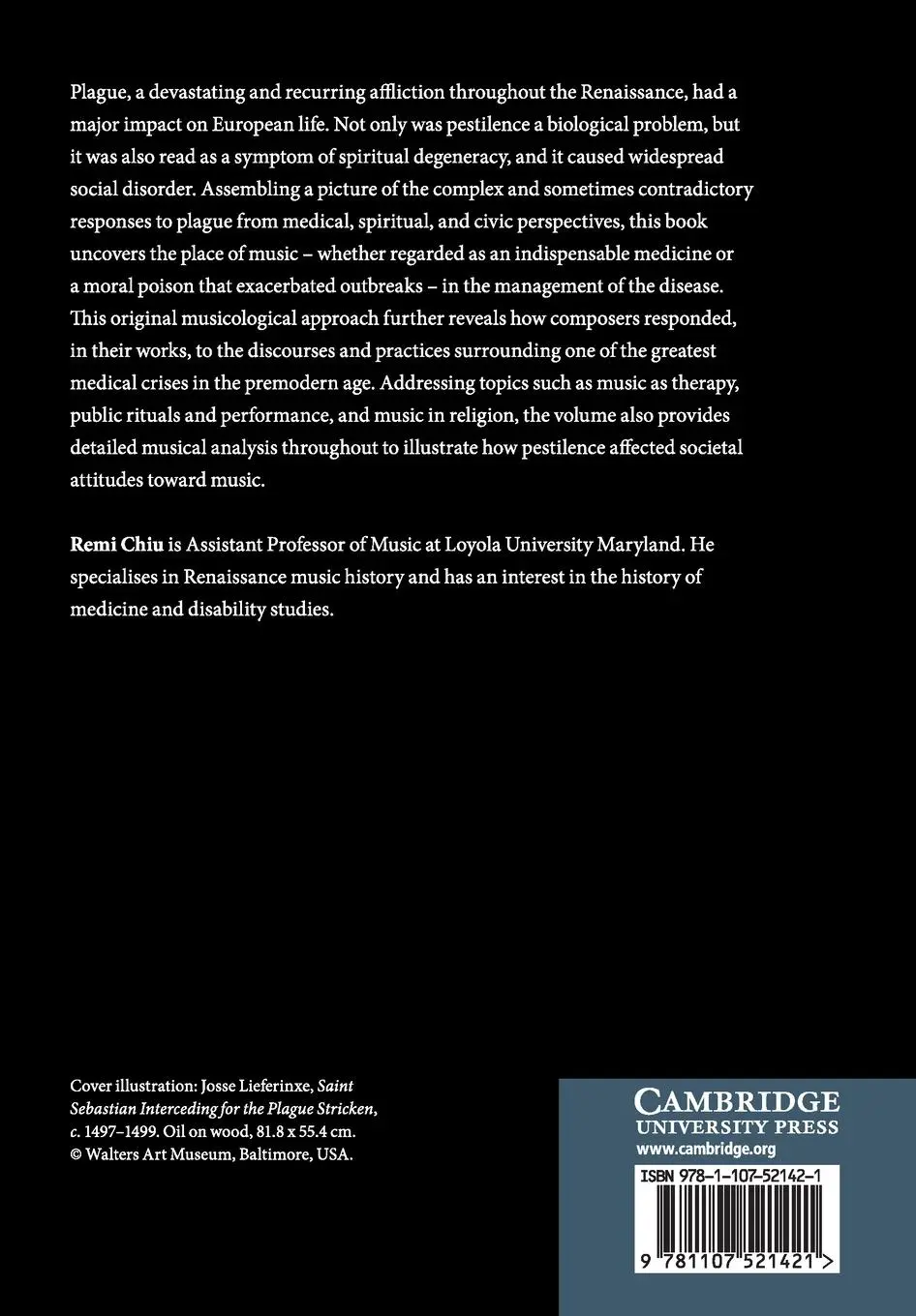 Rückseite: 9781107521421 | Plague and Music in the Renaissance | Remi Chiu | Taschenbuch | 2020