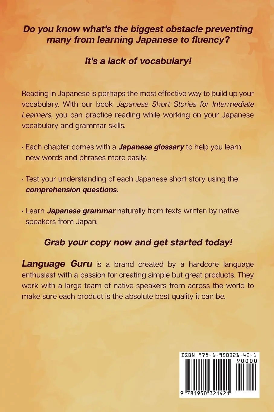 Rückseite: 9781950321421 | Japanese Short Stories for Intermediate Learners | Language Guru