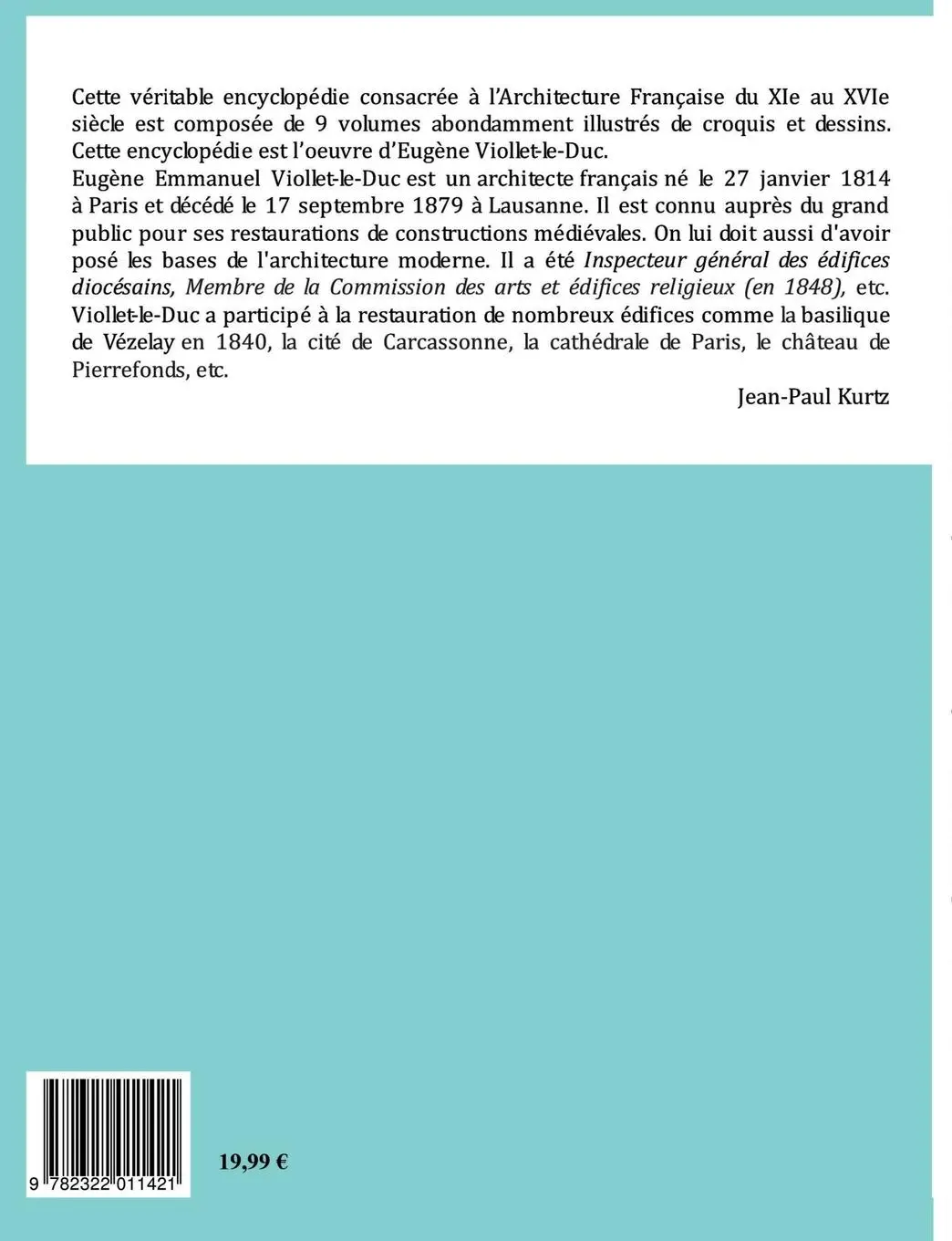 Rückseite: 9782322011421 | Dictionnaire Raisonné de l'Architecture Française du XIe au XVIe...