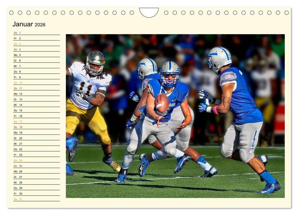Bild: 9783457961421 | American Football - Taktik und Athletik (Wandkalender 2026 DIN A4...