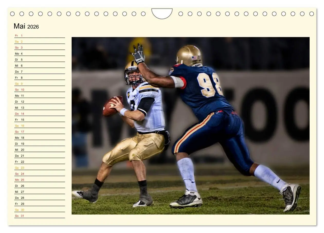 Bild: 9783457961421 | American Football - Taktik und Athletik (Wandkalender 2026 DIN A4...
