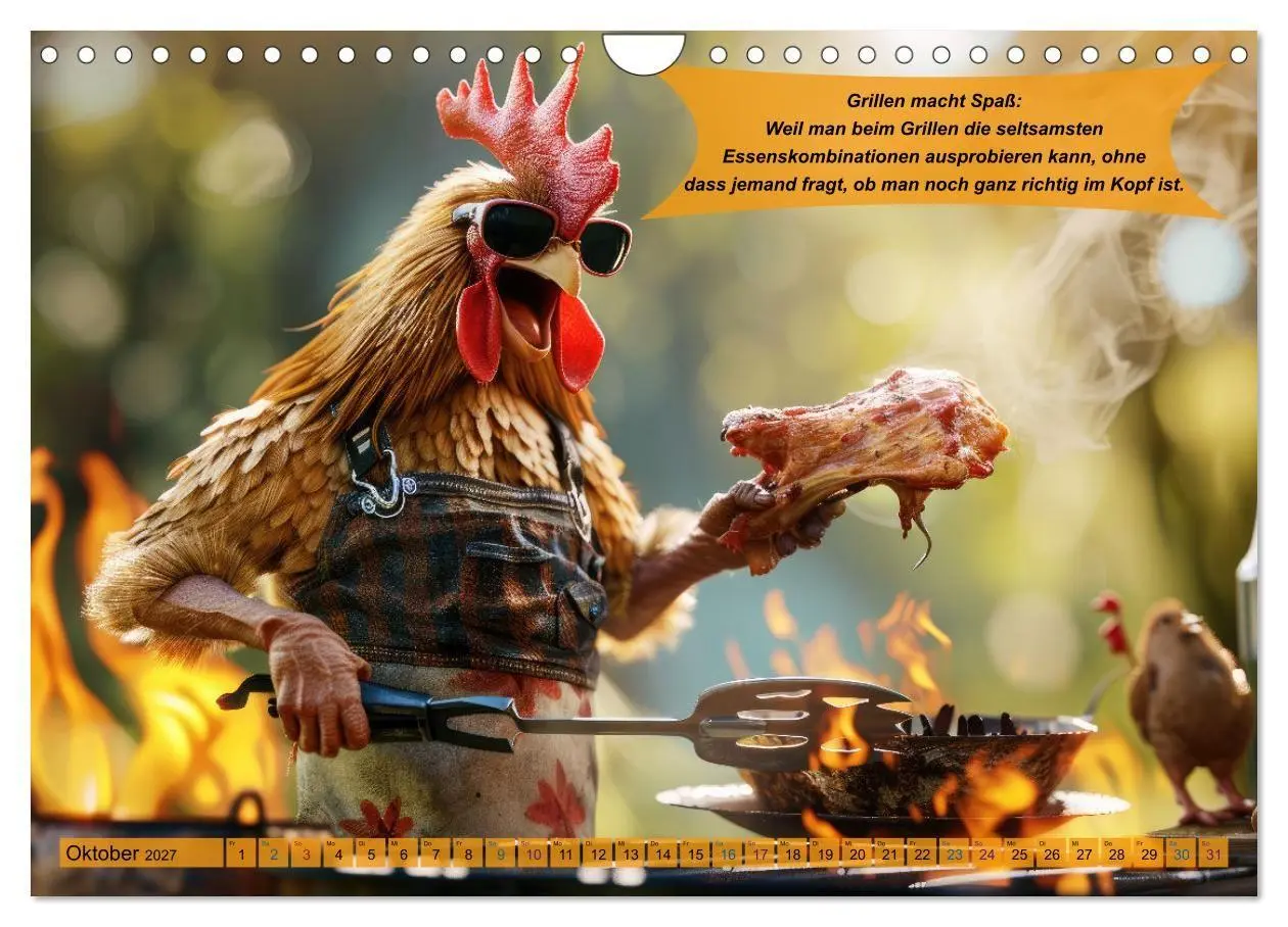 Bild: 9783569071421 | Tierisch lustige Grillmeister (Wandkalender 2027 DIN A4 quer),...