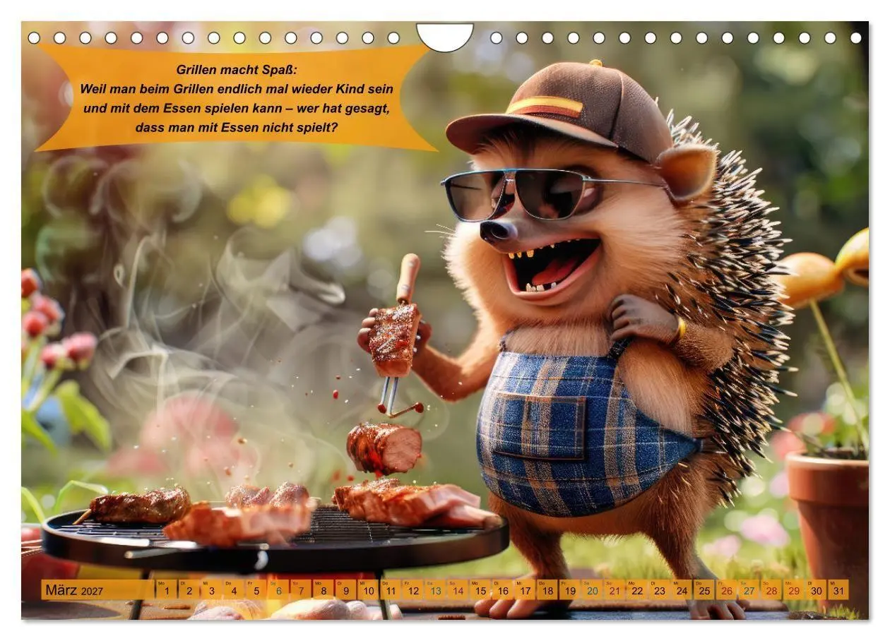 Bild: 9783569071421 | Tierisch lustige Grillmeister (Wandkalender 2027 DIN A4 quer),...