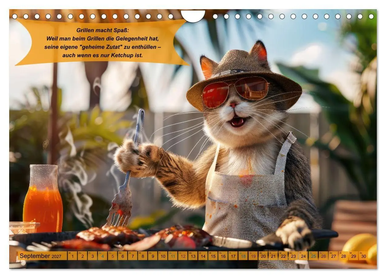 Bild: 9783569071421 | Tierisch lustige Grillmeister (Wandkalender 2027 DIN A4 quer),...