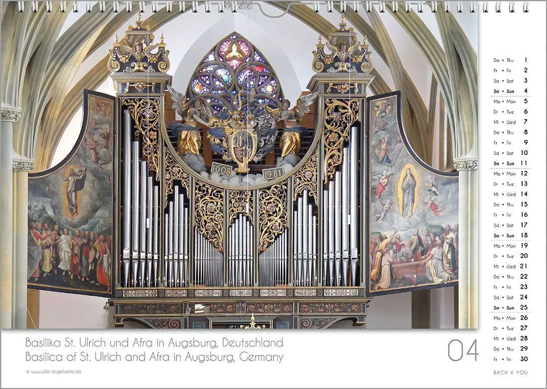 Bild: 9783969031421 | Der Orgelkalender, ein Musik-Kalender 2027, DIN A3 | Peter Bach Jr.
