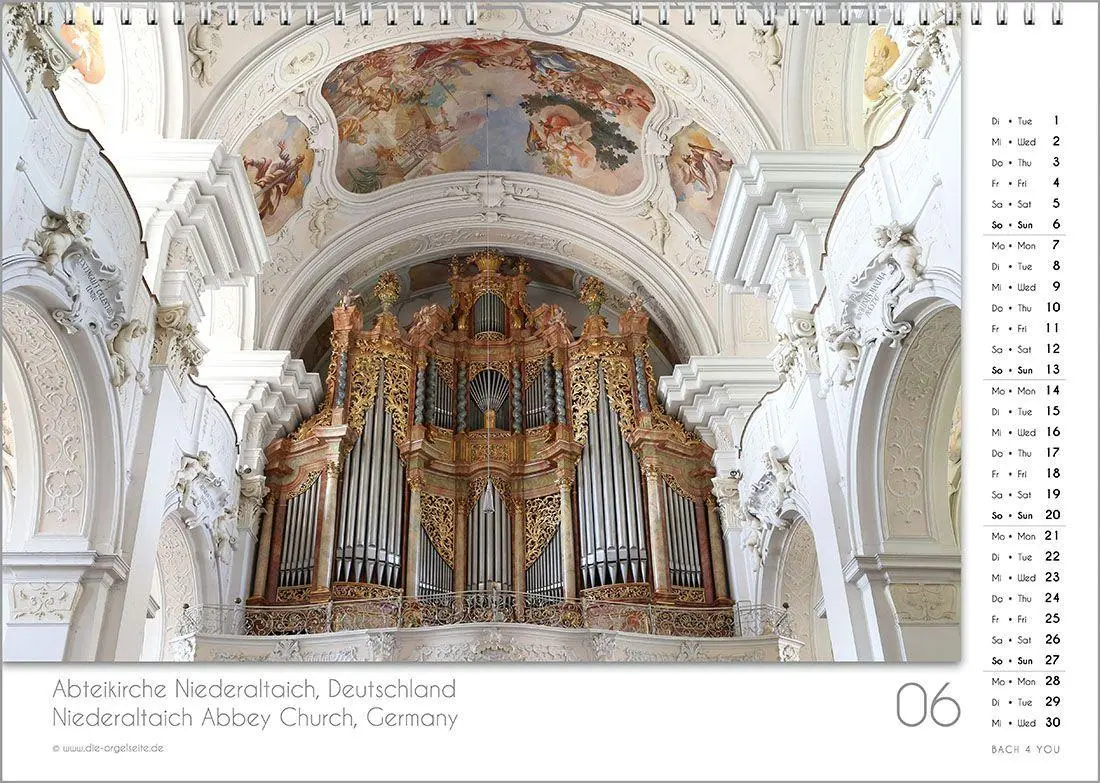 Bild: 9783969031421 | Der Orgelkalender, ein Musik-Kalender 2027, DIN A3 | Peter Bach Jr.
