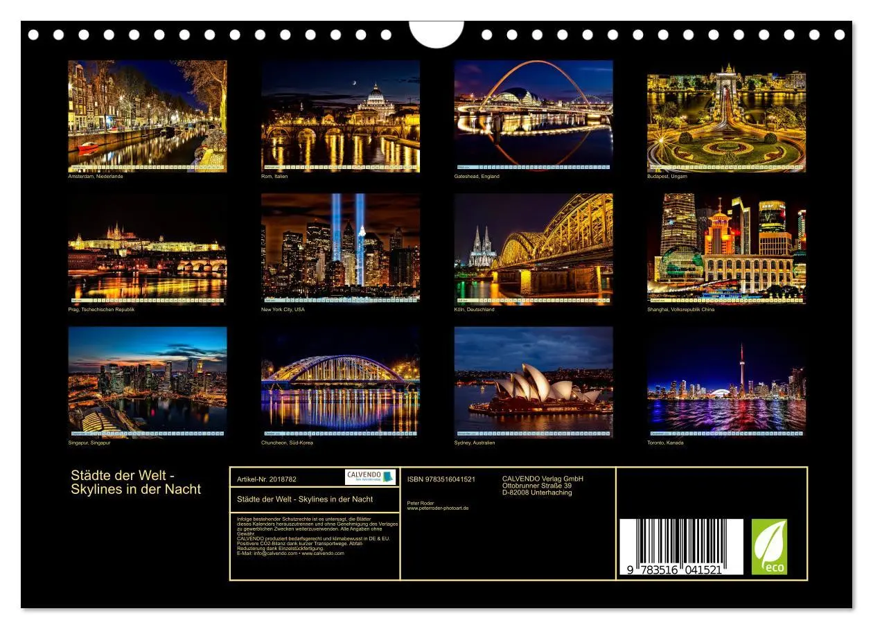 Bild: 9783516041521 | Städte der Welt - Skylines in der Nacht (Wandkalender 2026 DIN A4...