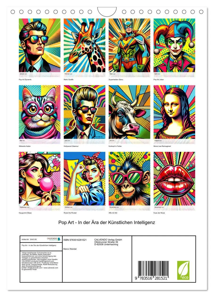 Bild: 9783516281521 | Pop Art - In der Ära der Künstlichen Intelligenz (Wandkalender 2026...