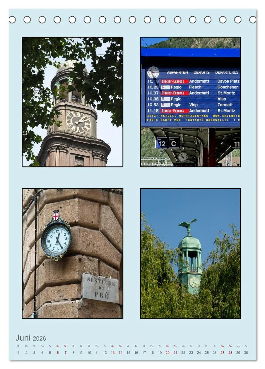 Bild: 9783516351521 | Uhr-Zeiten (Tischkalender 2026 DIN A5 hoch), CALVENDO Monatskalender