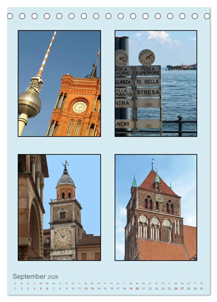 Bild: 9783516351521 | Uhr-Zeiten (Tischkalender 2026 DIN A5 hoch), CALVENDO Monatskalender