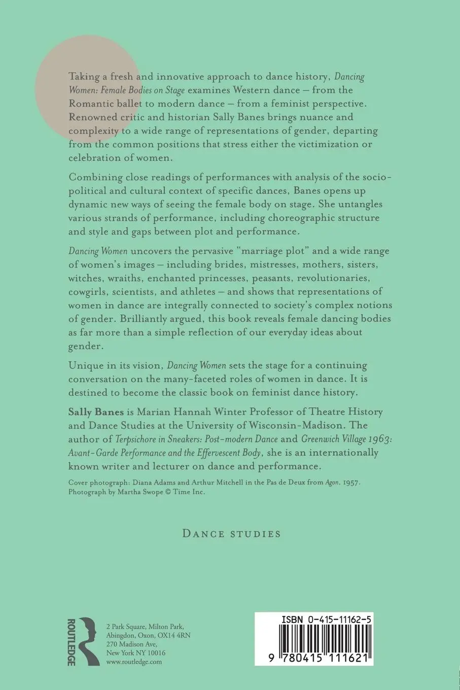 Rückseite: 9780415111621 | Dancing Women | Female Bodies Onstage | Sally Banes | Taschenbuch