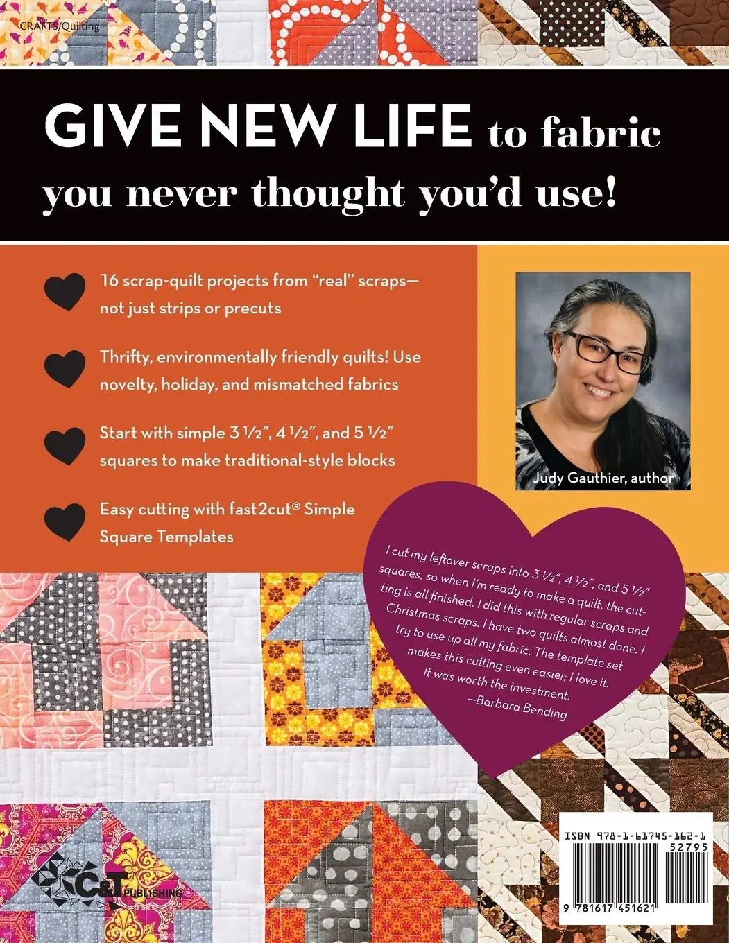 Rückseite: 9781617451621 | Quilts for Scrap Lovers - Print-On-Demand Edition | Judy Gauthier