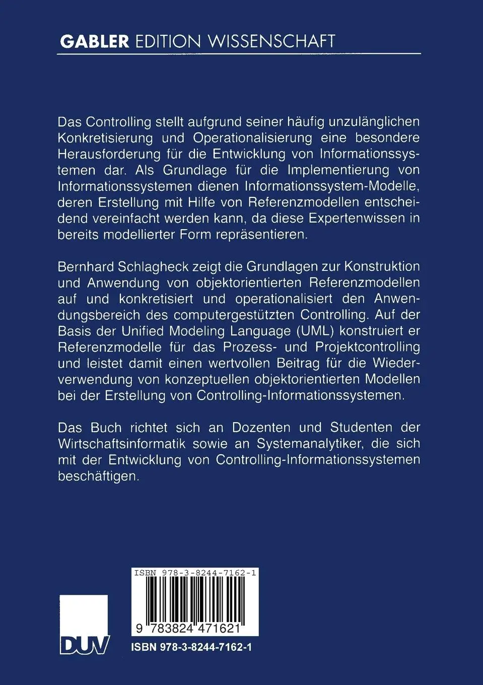 Rückseite: 9783824471621 | Objektorientierte Referenzmodelle für das Prozess- und...