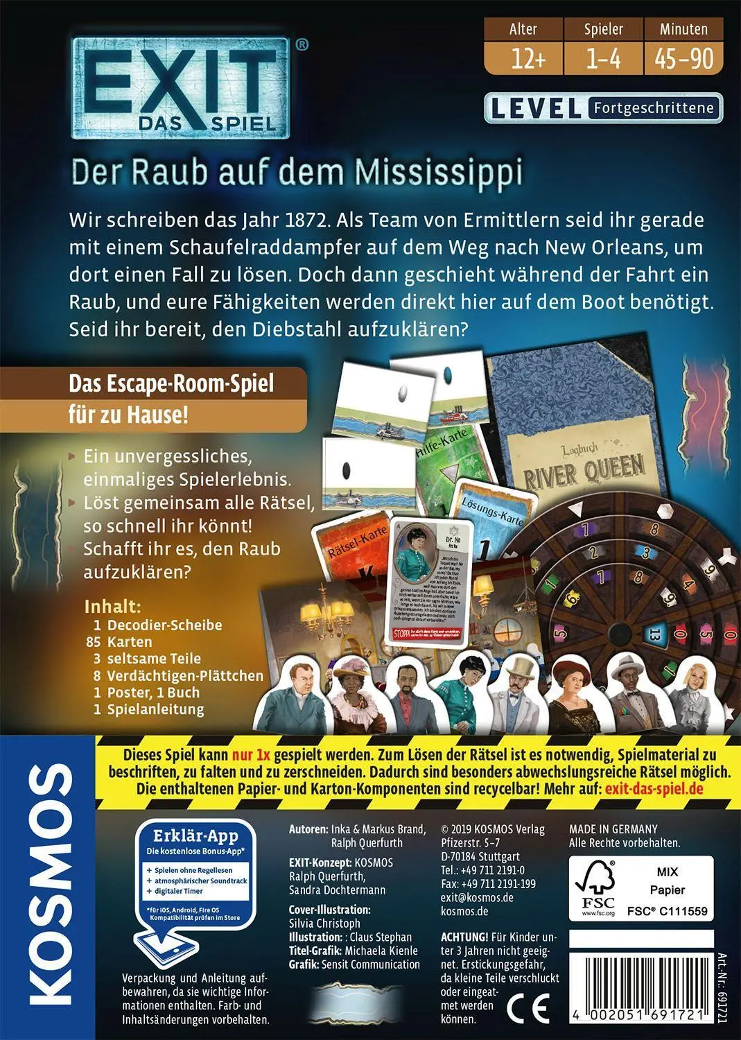 Bild: 4002051691721 | EXIT - Der Raub auf dem Mississippi | 1 - 4 Spieler | Brand | Spiel