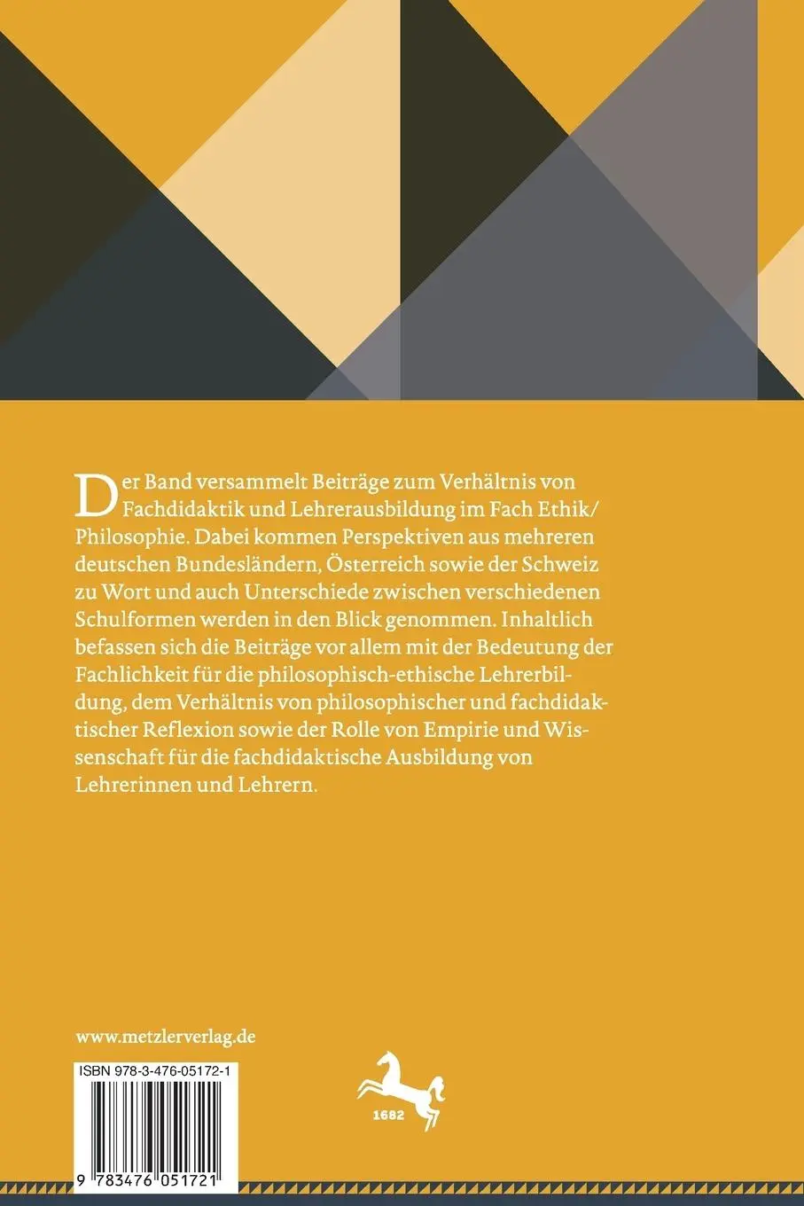 Rückseite: 9783476051721 | Fachlichkeit und Fachdidaktik | René Torkler | Taschenbuch | ix | 2020