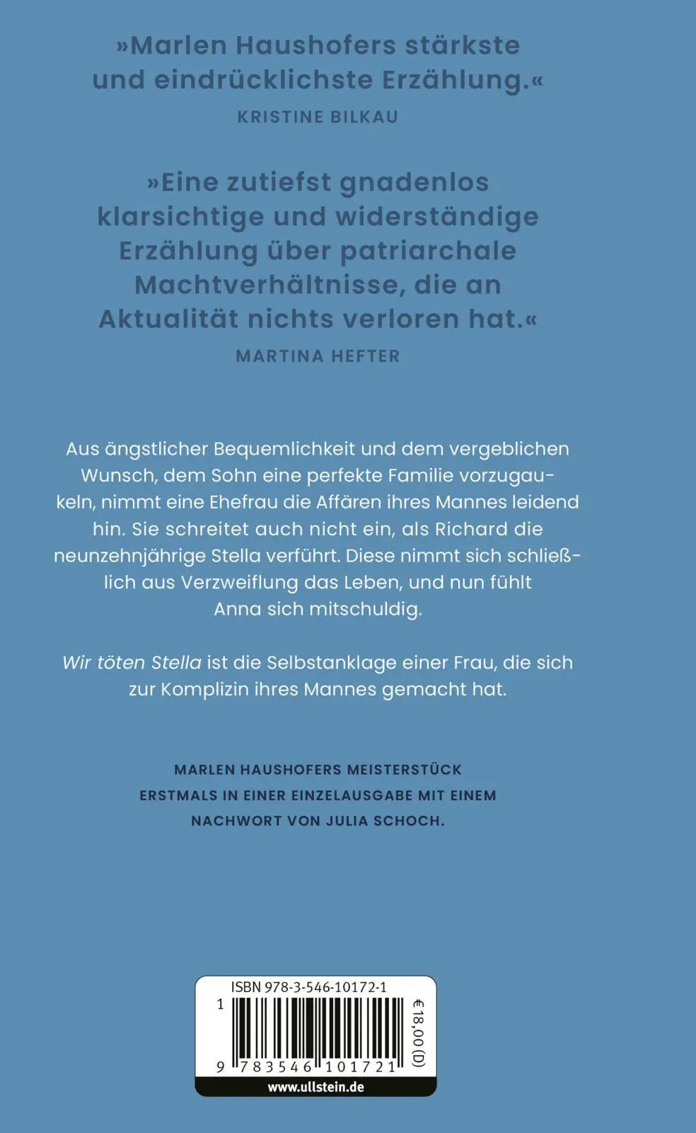 Rückseite: 9783546101721 | Wir töten Stella | Marlen Haushofer | Taschenbuch | 96 S. | Deutsch