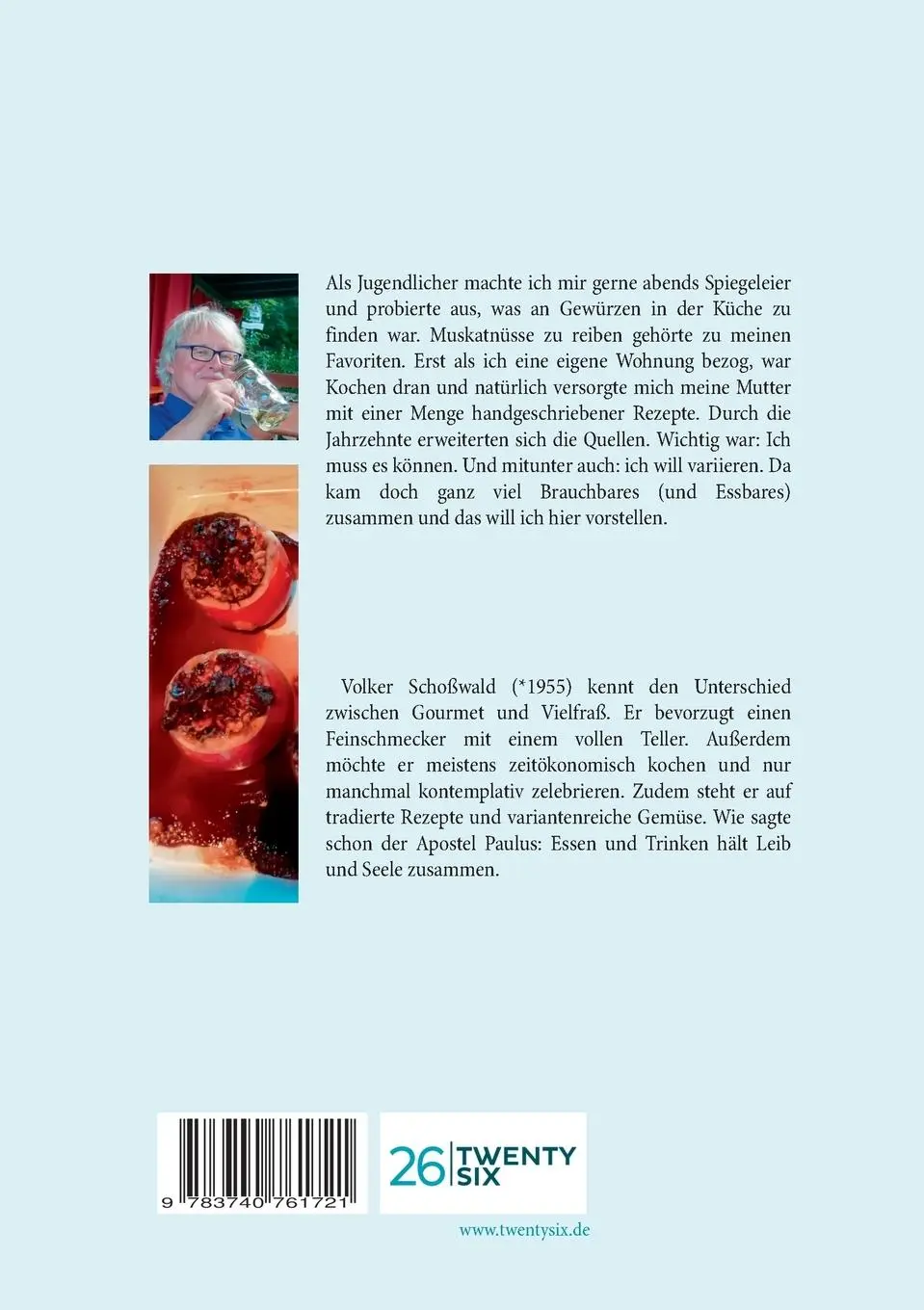 Rückseite: 9783740761721 | Rezepte aus Schossis Küche | Ausgabe ohne Fettflecken und Randnotizen