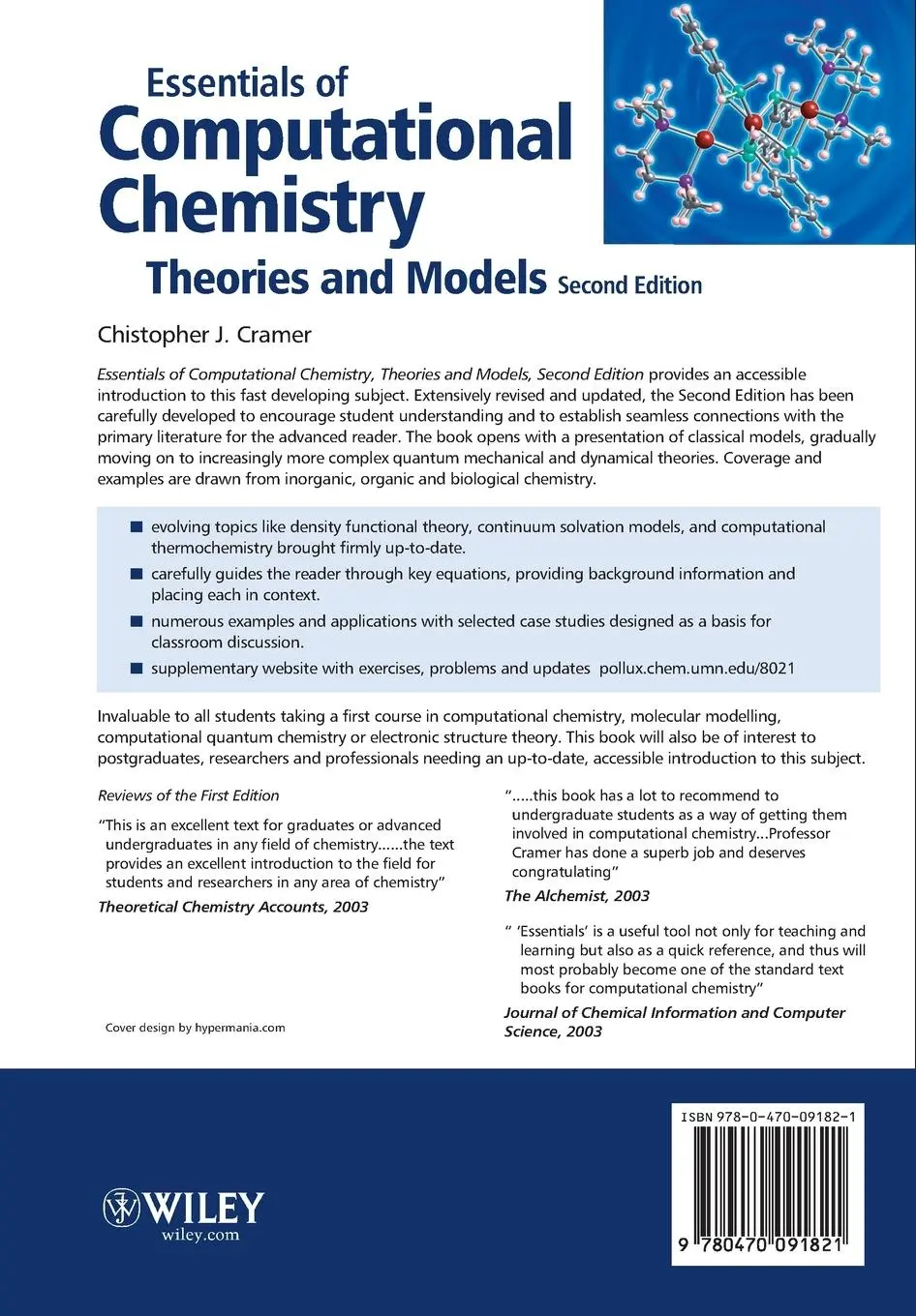 Rückseite: 9780470091821 | Essentials of Computational Chemistry | Theories and Models | Cramer