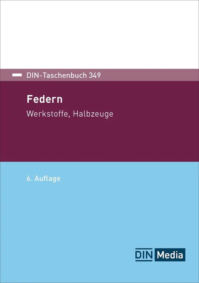 Cover: 9783410391821 | Federn | Werkstoffe, Halbzeuge | DIN e. V. | Taschenbuch | 863 S.