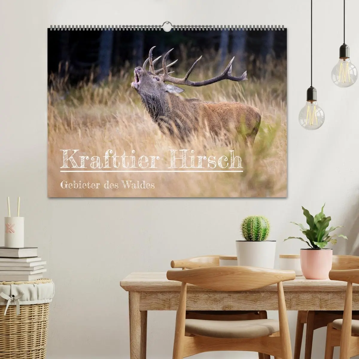 Bild: 9783457611821 | Krafttier Hirsch (Wandkalender 2026 DIN A2 quer), CALVENDO...