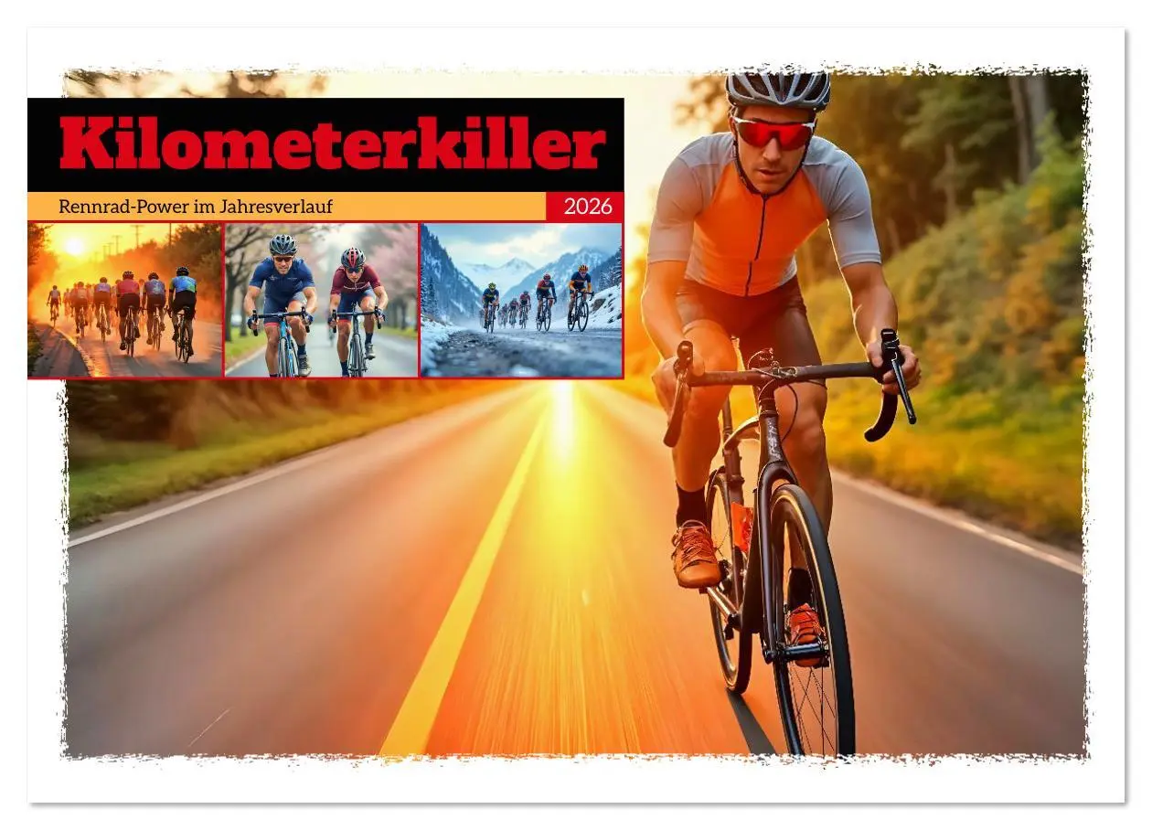Cover: 9783516631821 | Kilometerkiller - Rennrad-Power im Jahresverlauf (Wandkalender 2026...