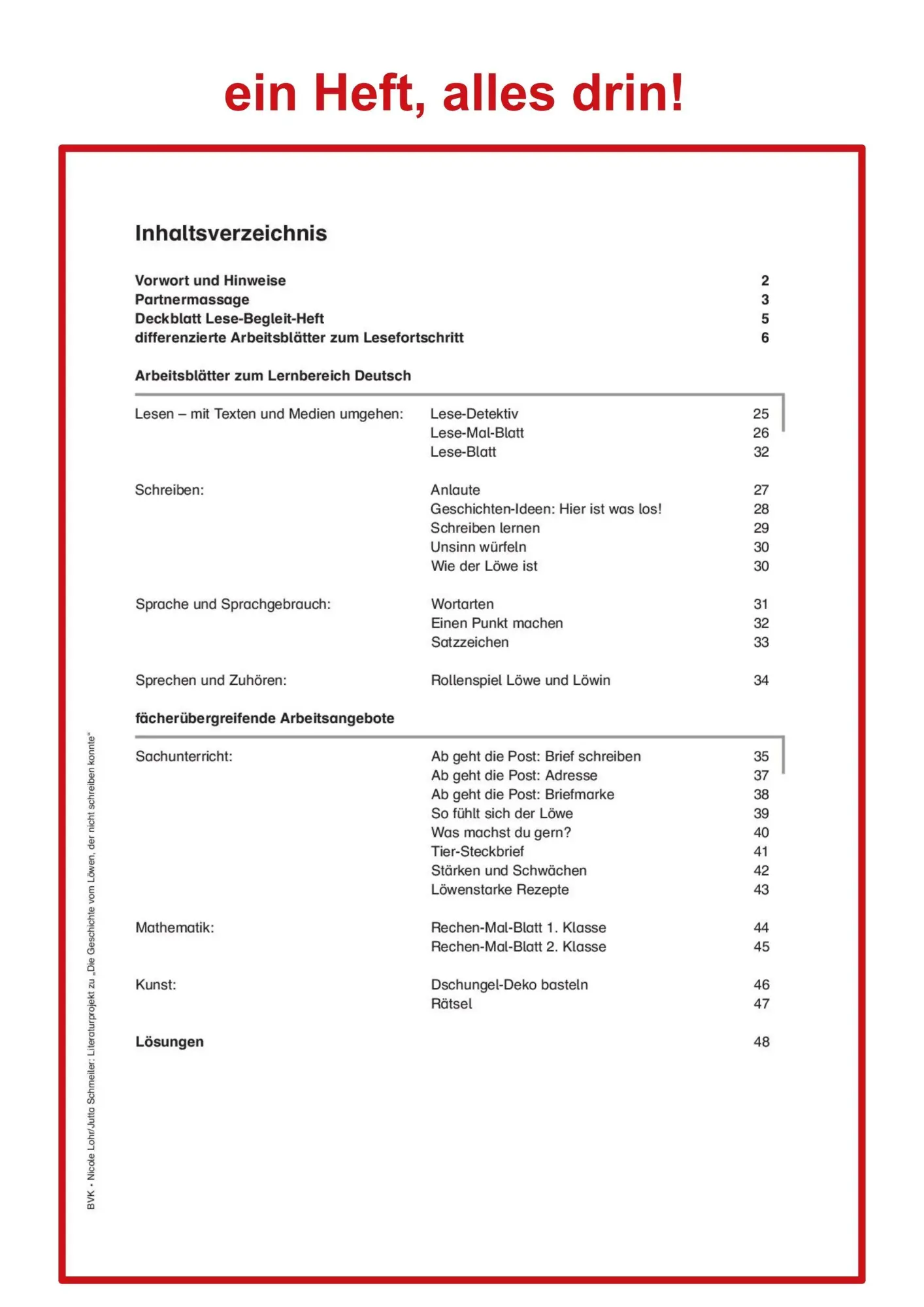 Bild: 9783867401821 | Literaturprojekt zu Die Geschichte vom Löwen, der nicht schreiben...
