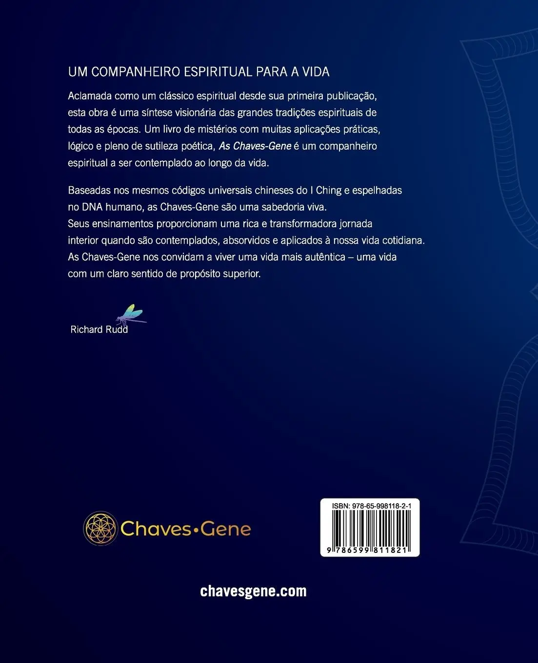 Rückseite: 9786599811821 | As Chaves-Gene | Liberando seu propósito superior | Richard Rudd