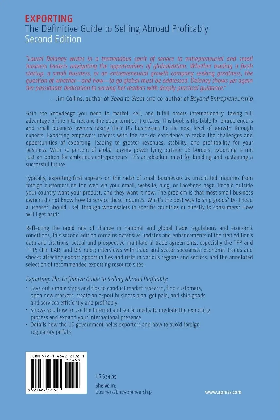 Rückseite: 9781484221921 | Exporting | The Definitive Guide to Selling Abroad Profitably | Buch