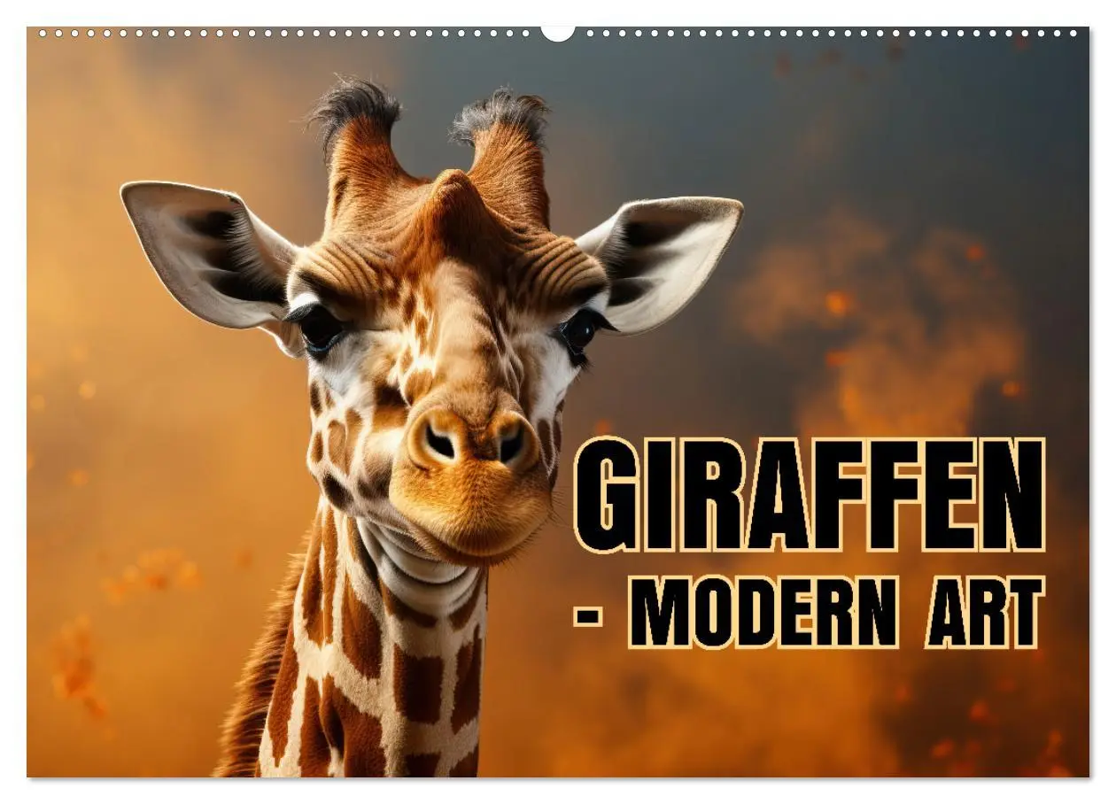 Cover: 9783457391921 | GIRAFFEN - Modern Art (Wandkalender 2026 DIN A2 quer), CALVENDO...
