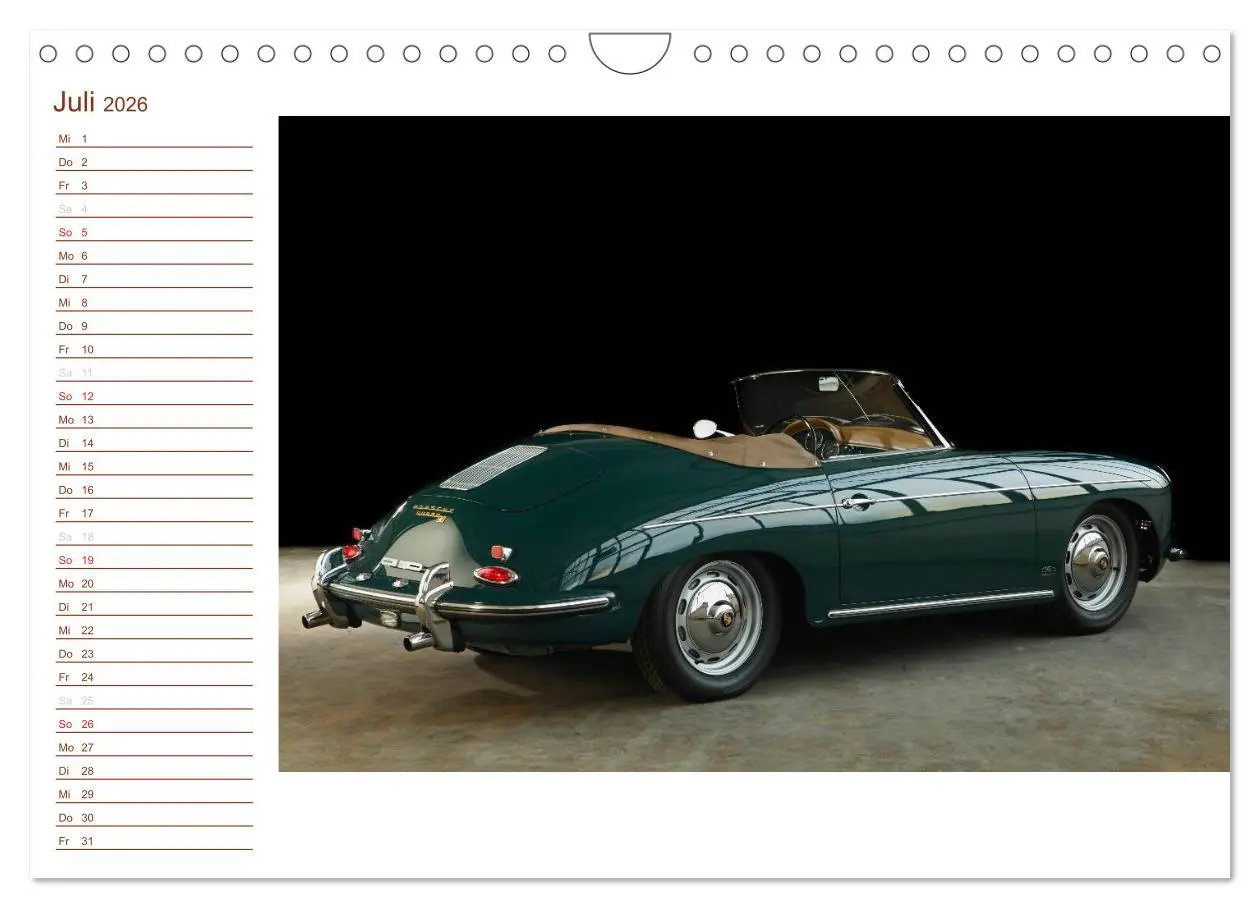 Bild: 9783516001921 | Classic 356 (Wandkalender 2026 DIN A4 quer), CALVENDO Monatskalender