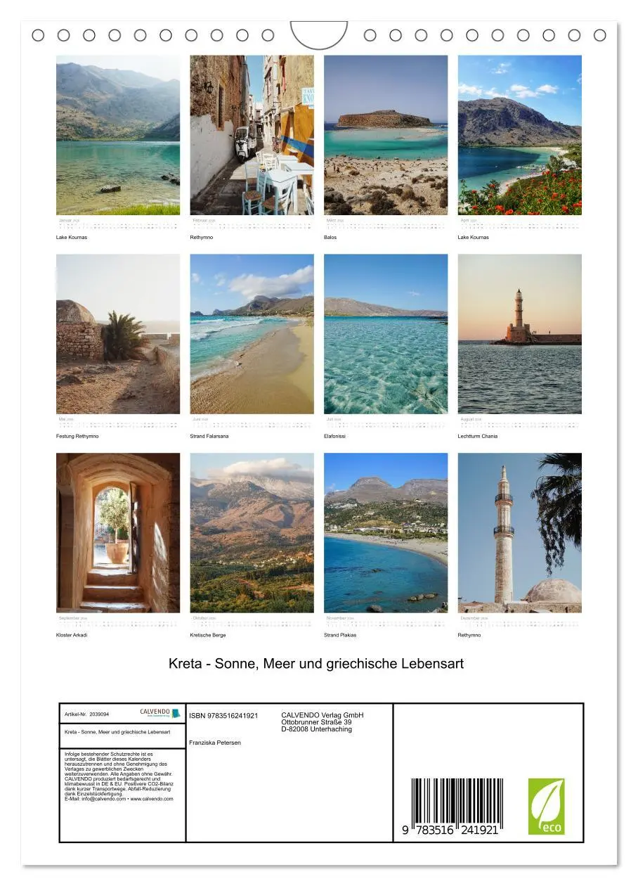 Bild: 9783516241921 | Kreta - Sonne, Meer und griechische Lebensart (Wandkalender 2026...