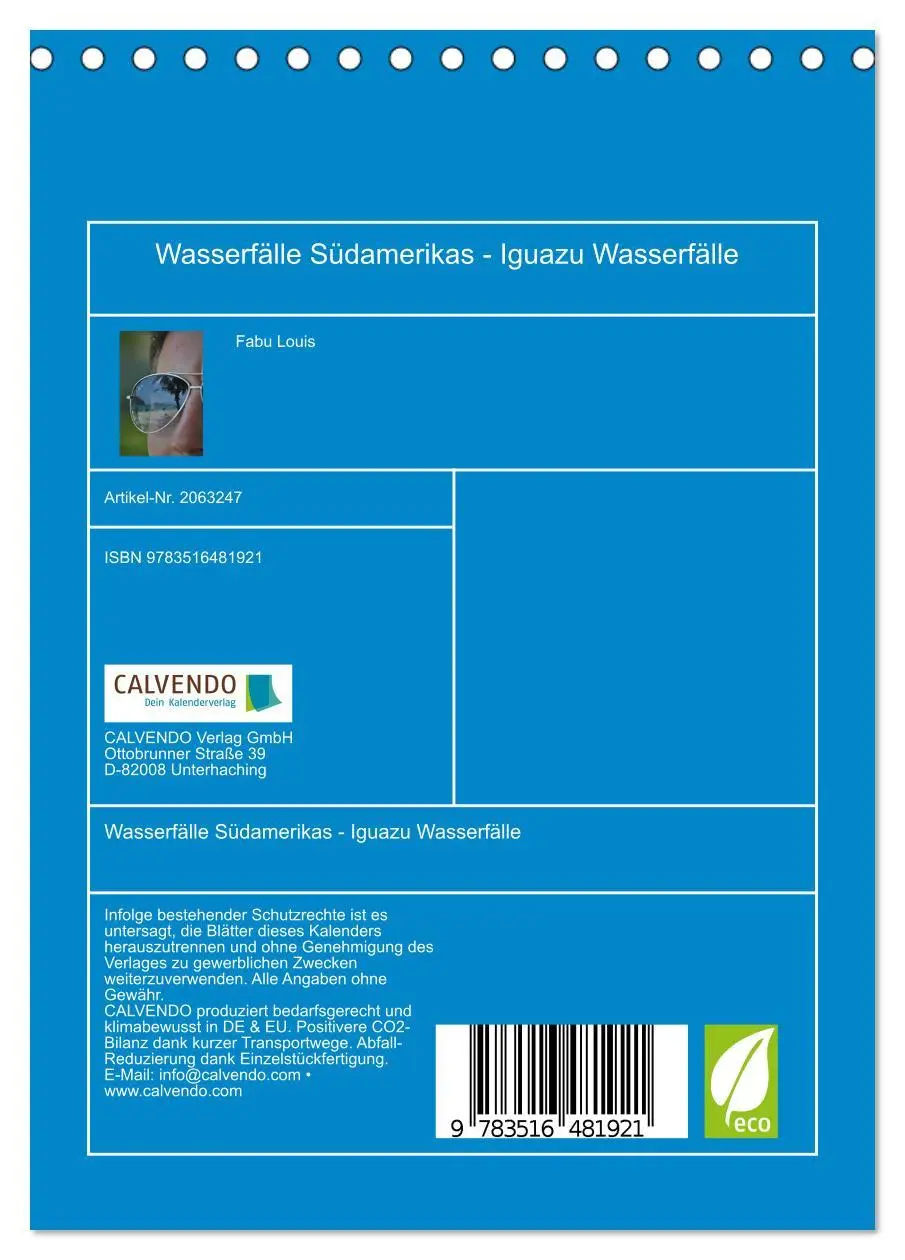 Bild: 9783516481921 | Wasserfälle Südamerikas - Iguazu Wasserfälle (Tischkalender 2026...