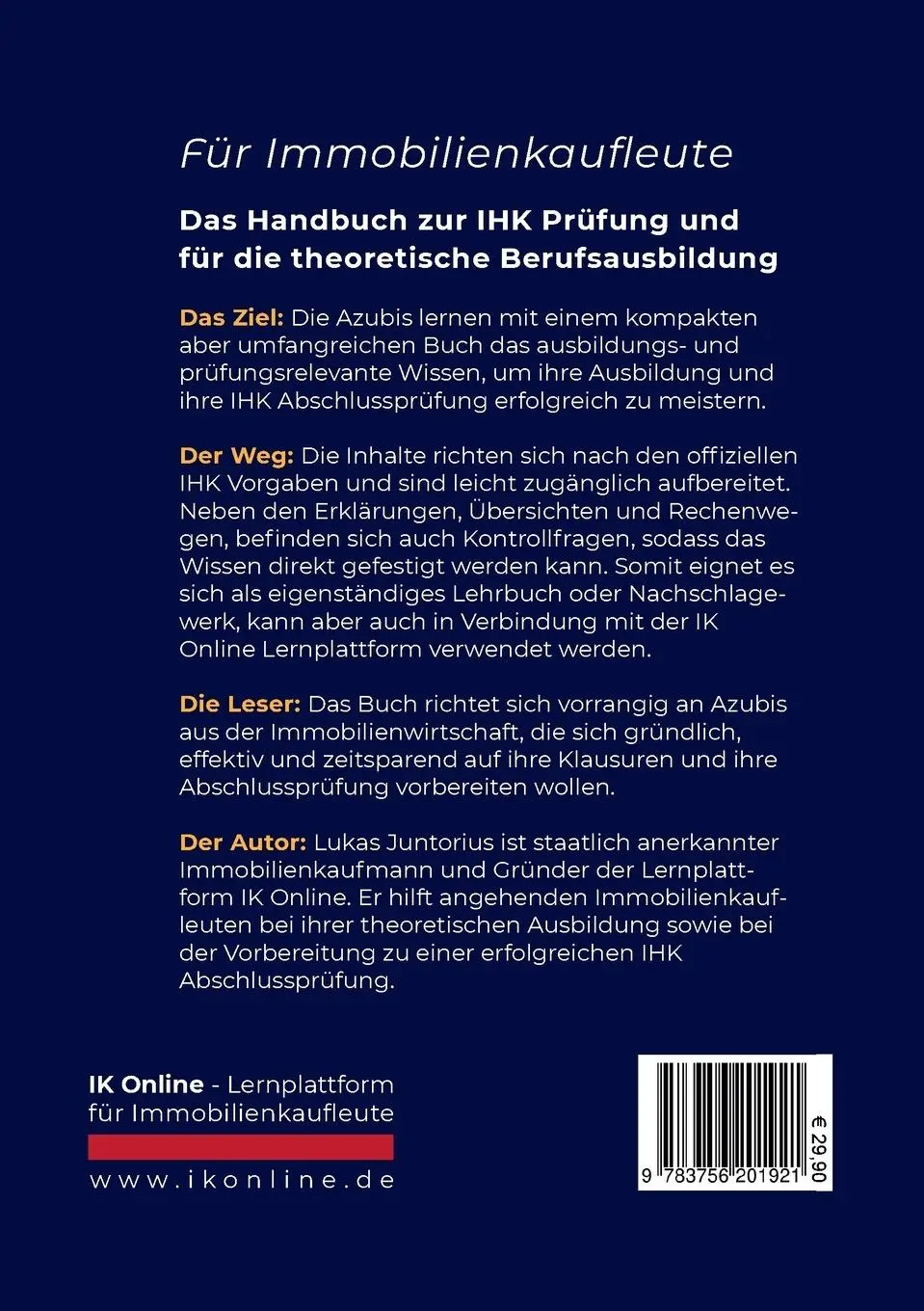 Rückseite: 9783756201921 | IK Handbuch für Immobilienkaufleute Teil 2 Wirtschafts- &amp; Sozialkunde