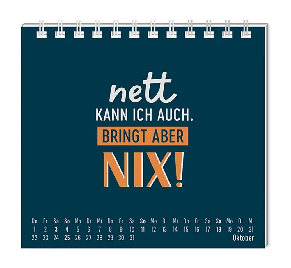 Bild: 9783986361921 | Mini-Kalender 2026 Nett kann ich auch | Mini-Kalender | Original