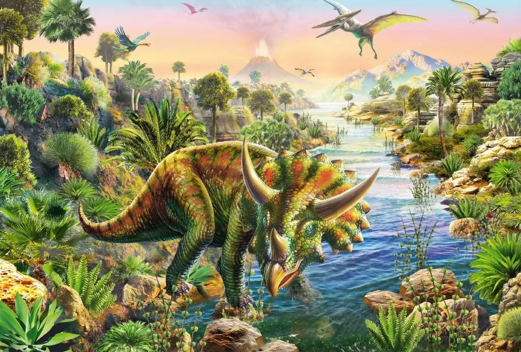 Bild: 4001504562021 | Abenteuer mit den Dinosauriern. 3 x 48 Teile Puzzle | Spiel | 56202