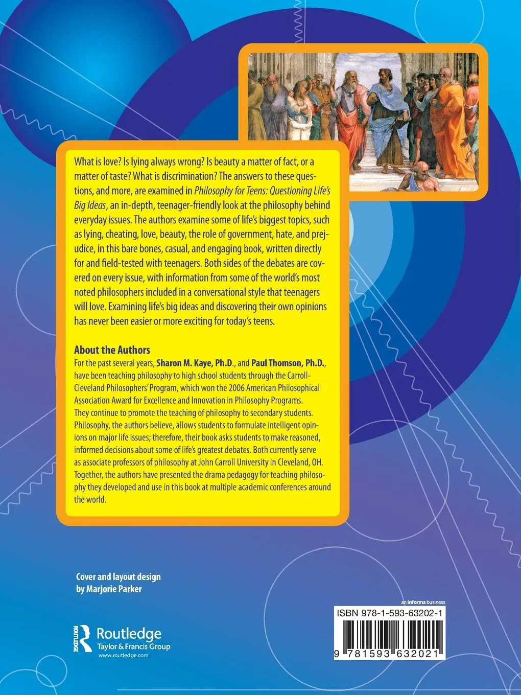 Rückseite: 9781593632021 | Philosophy for Teens | Questioning Life's Big Ideas (Grades 7-12)