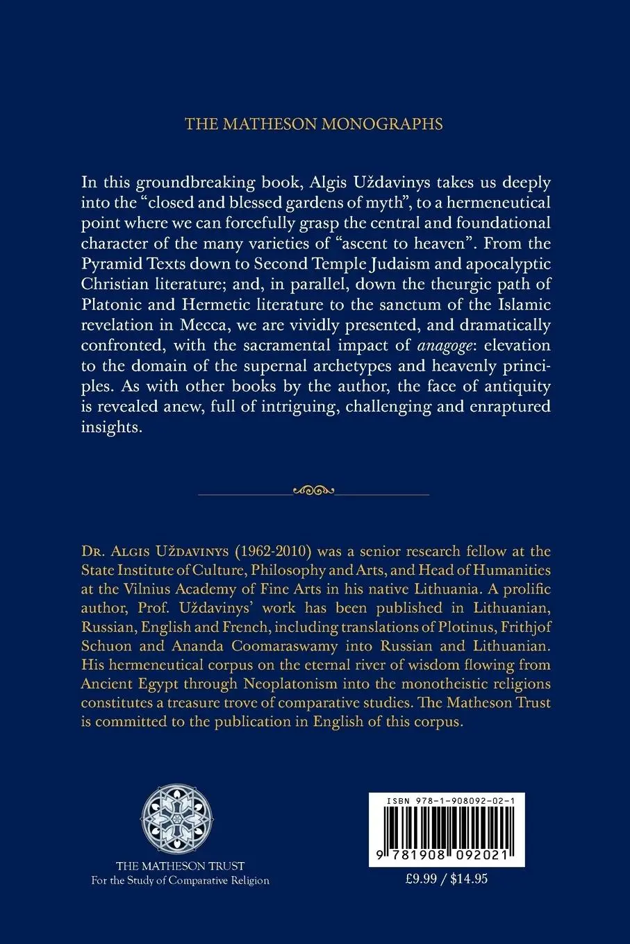 Rückseite: 9781908092021 | Ascent to Heaven in Islamic and Jewish Mysticism | Algis Uzdavinys