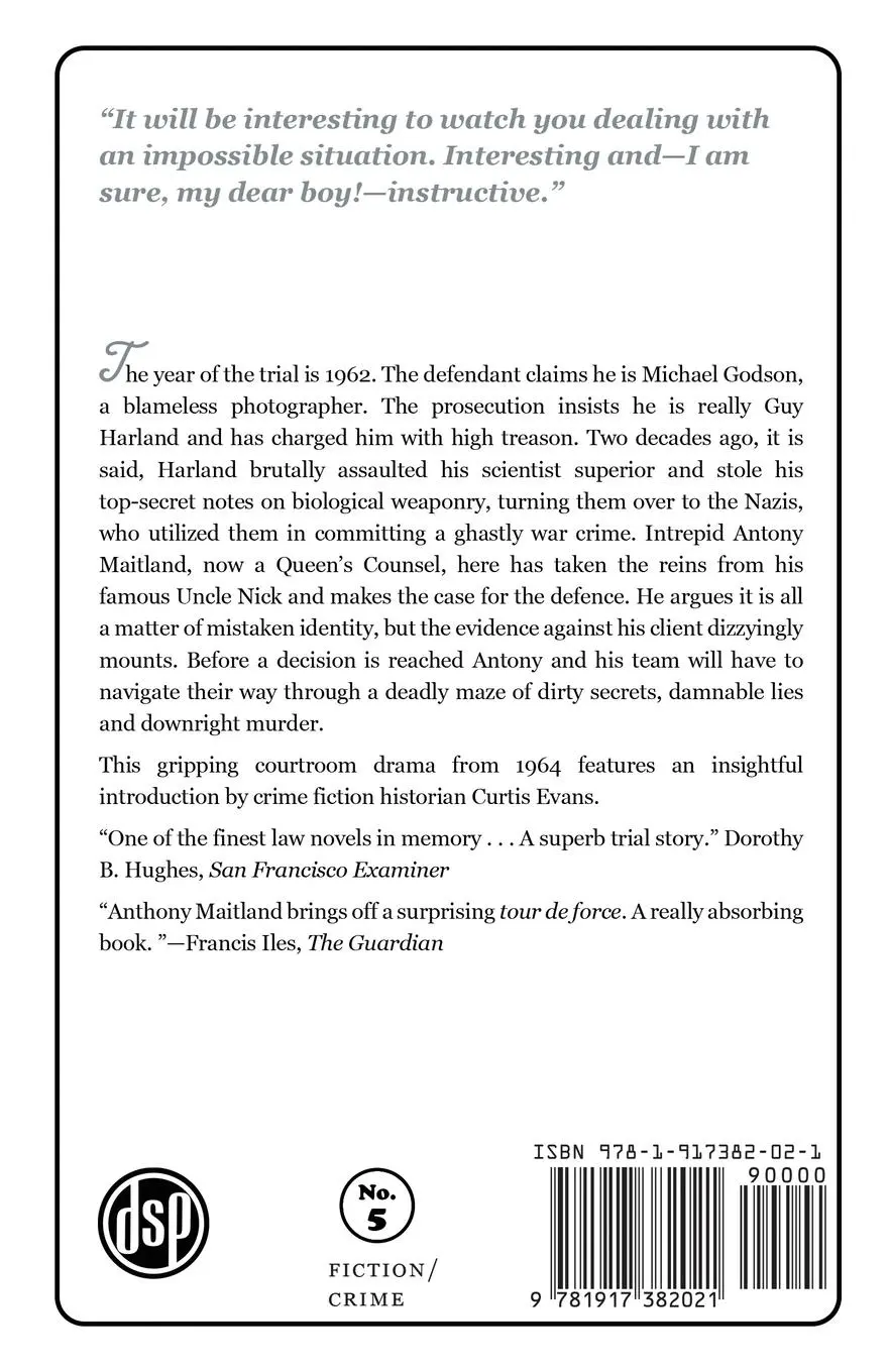 Rückseite: 9781917382021 | Trusted Like the Fox | An Antony Maitland Mystery | Sara Woods | Buch