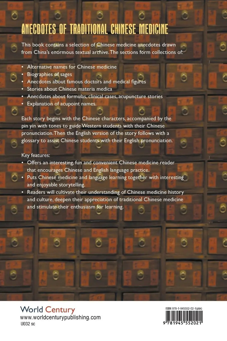 Rückseite: 9781945552021 | ANECDOTES OF TRADITIONAL CHINESE MEDICINE | Lifang Qu &amp; Mary Garvey