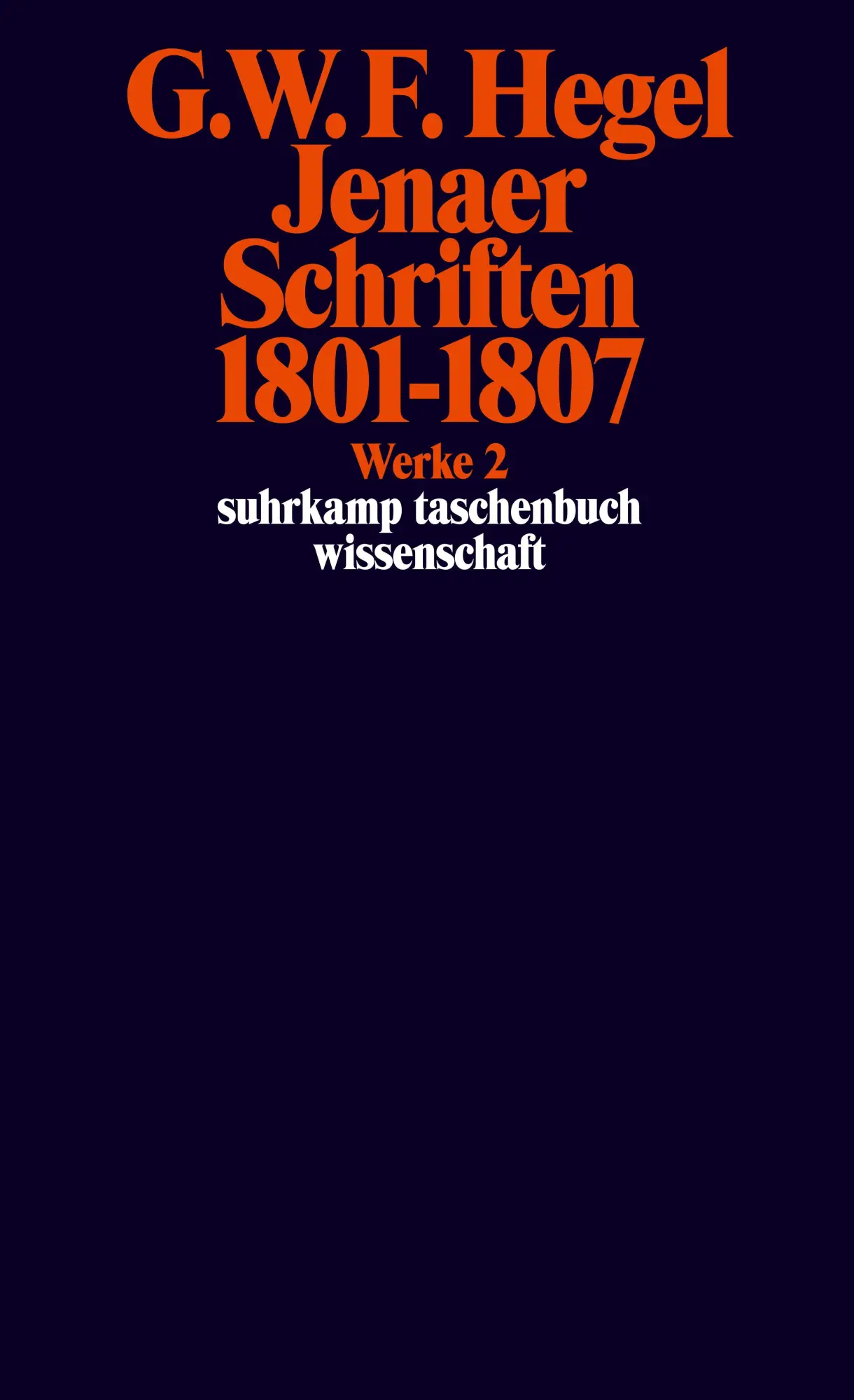 Cover: 9783518282021 | Jenaer Schriften 1801 - 1807 | Werke in 20 Bänden, Band 2 | Hegel
