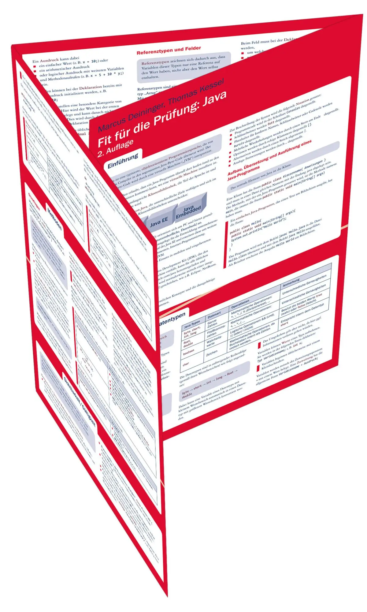 Cover: 9783825252021 | Fit für die Prüfung: Java | Lerntafel | Marcus Deininger (u. a.)