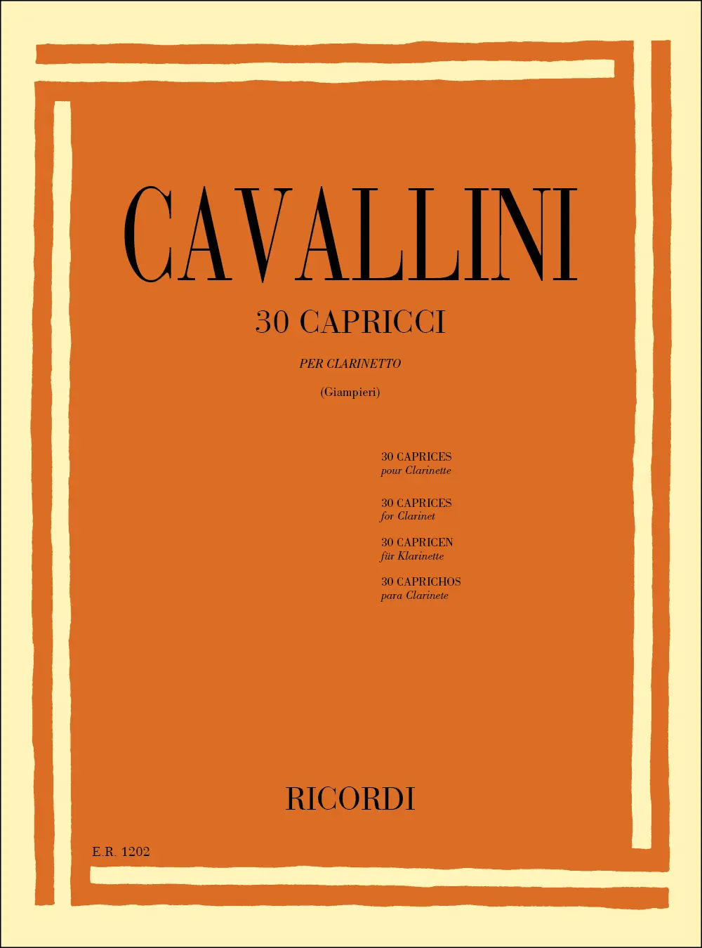 Cover: 9790041812021 | 30 Capricci | Ernesto Cavallini | Buch | 1984 | Ricordi