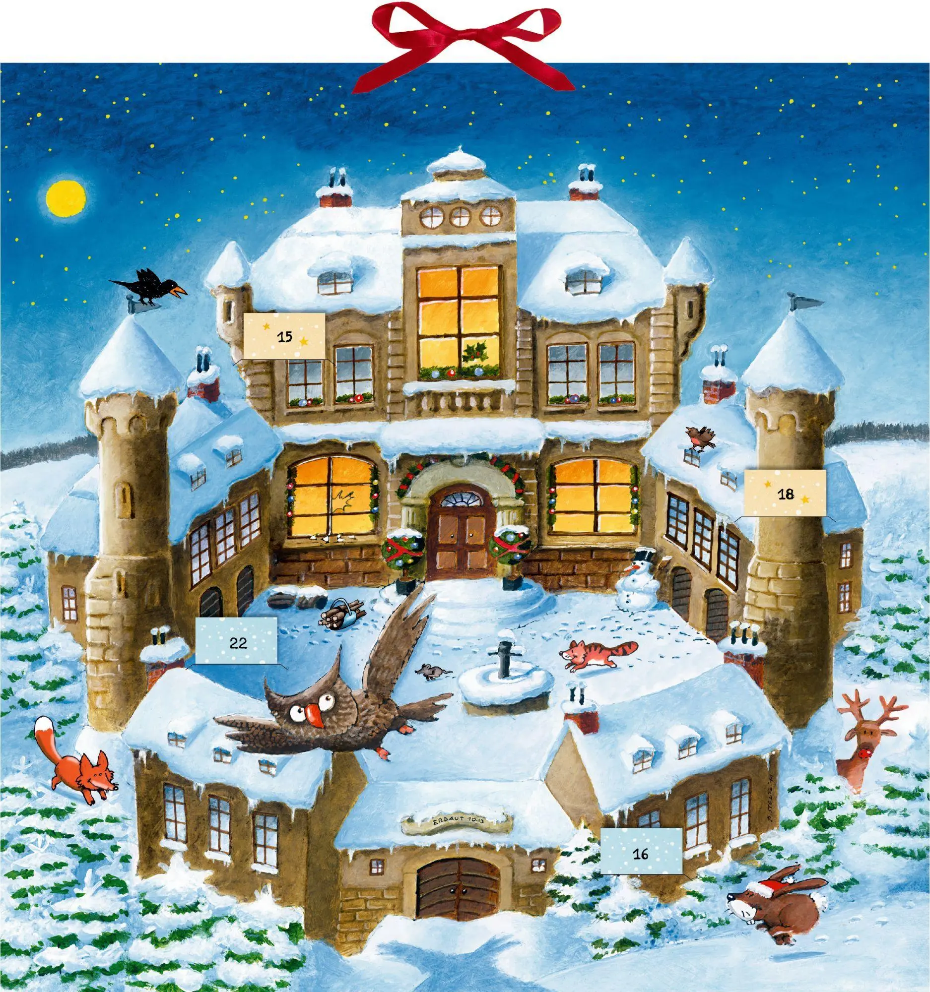 Cover: 4050003972121 | Zettel-Adventskalender - Weihnachtsraub auf Burg Felsenfest | Kalender