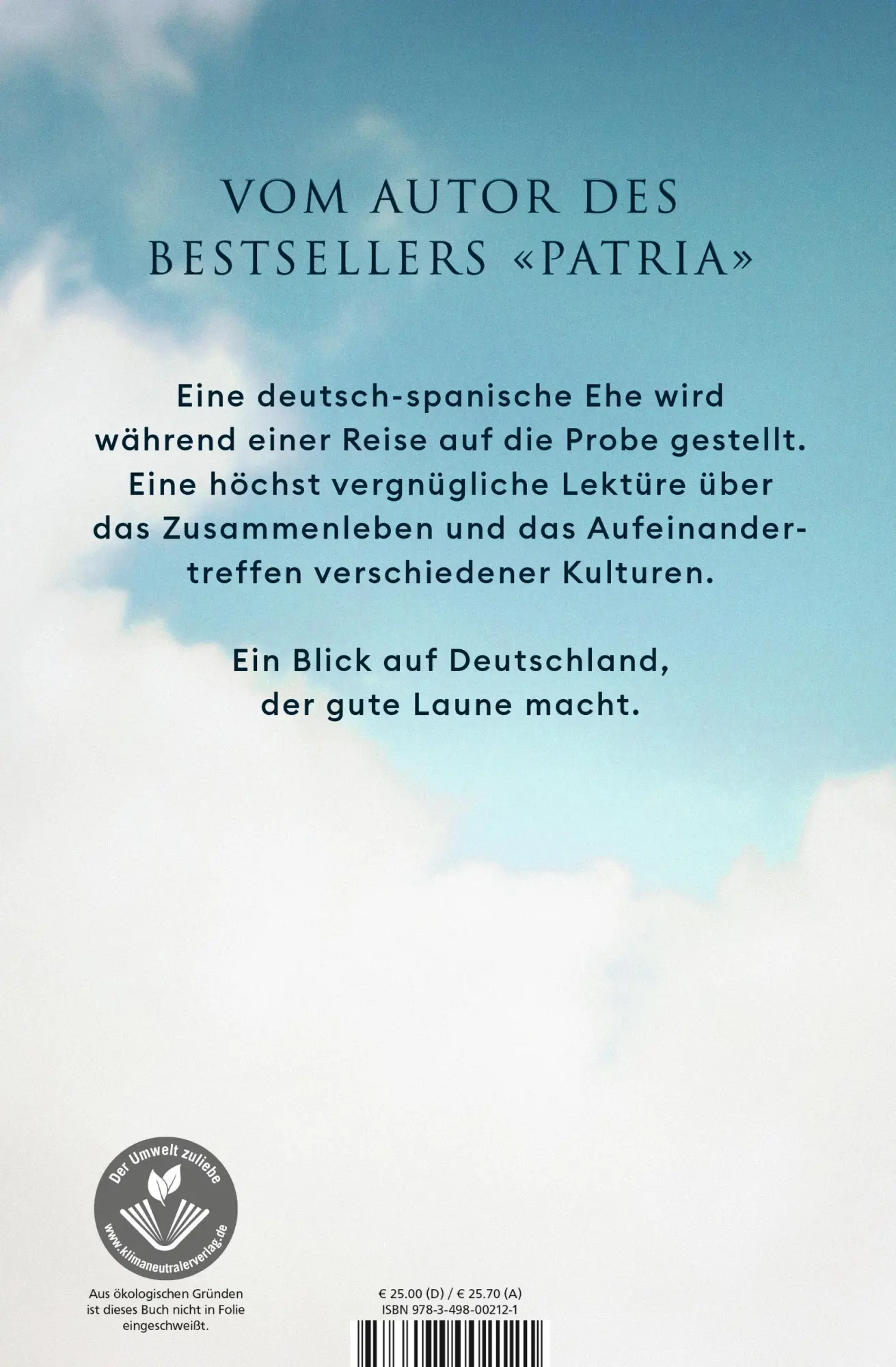 Rückseite: 9783498002121 | Reise mit Clara durch Deutschland | Fernando Aramburu | Buch | 592 S.