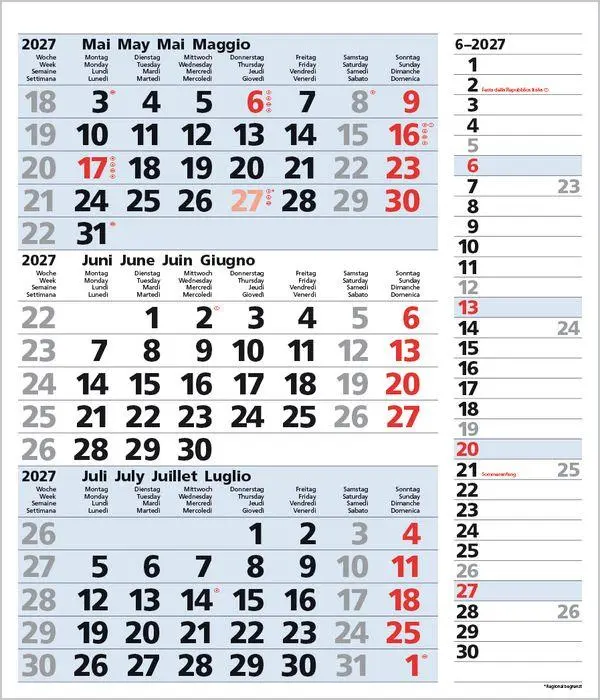 Bild: 9783819302121 | 3-Monats-Planer Combi Blau 2027 | Verlag Korsch | Kalender | 12 S.