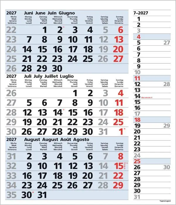 Bild: 9783819302121 | 3-Monats-Planer Combi Blau 2027 | Verlag Korsch | Kalender | 12 S.
